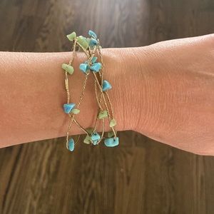 ☀️ Island Green and Blue Stone bracelet.